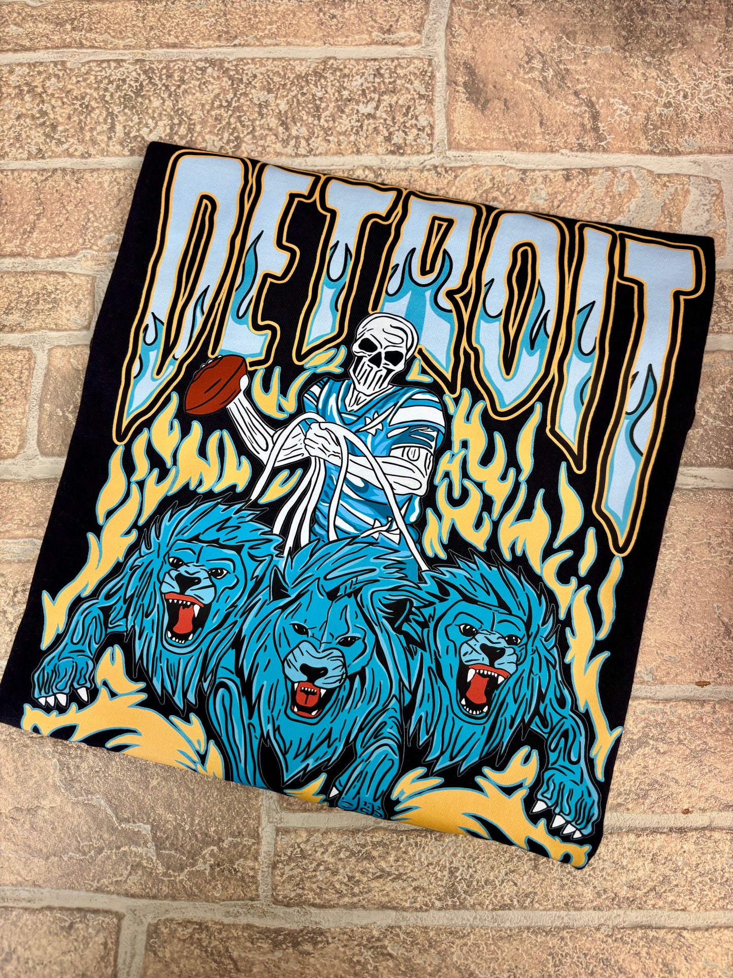 Detroit Skeleton & 3 Lions