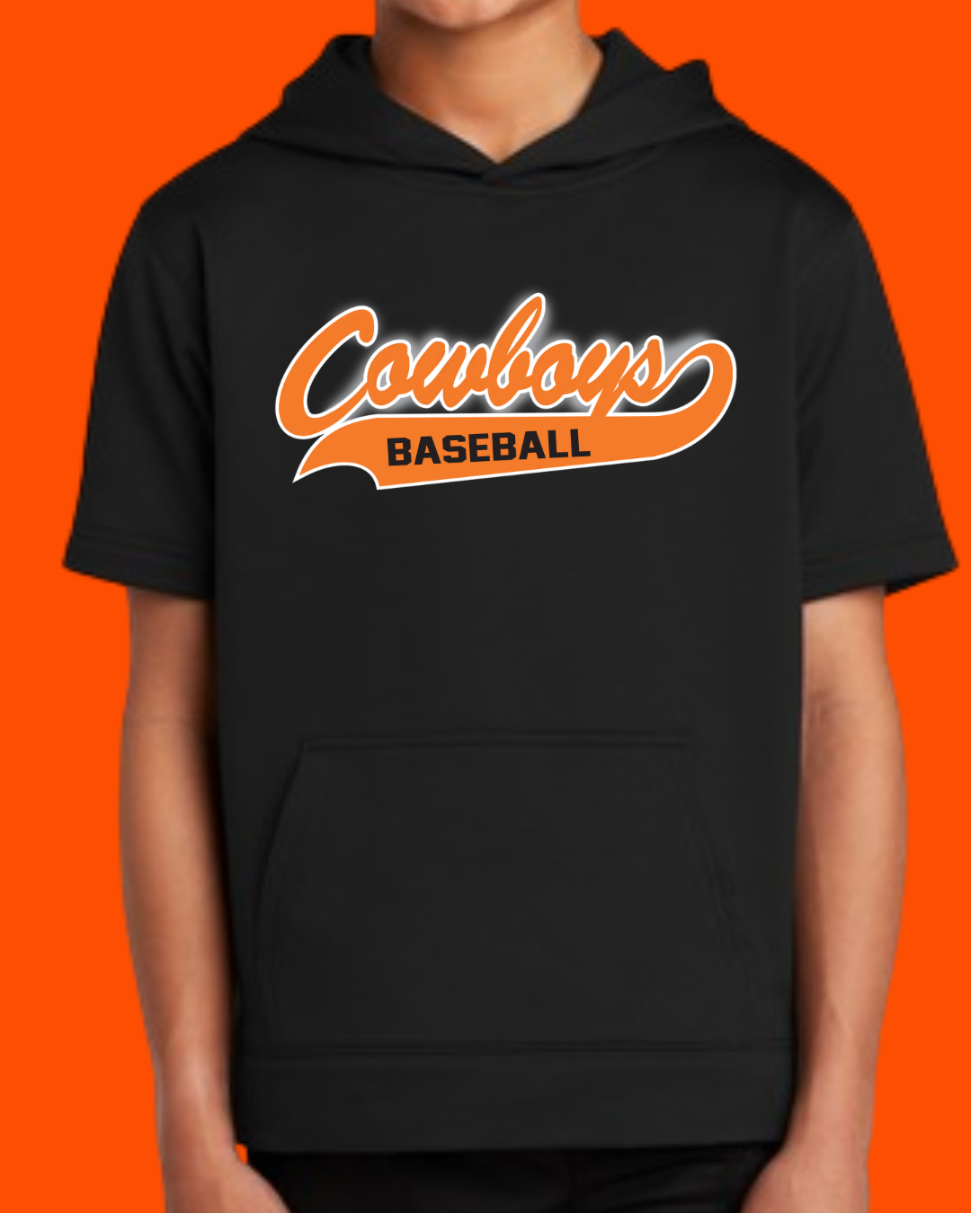 Youth - Cowboys Logo Short Sleeve Hoodie