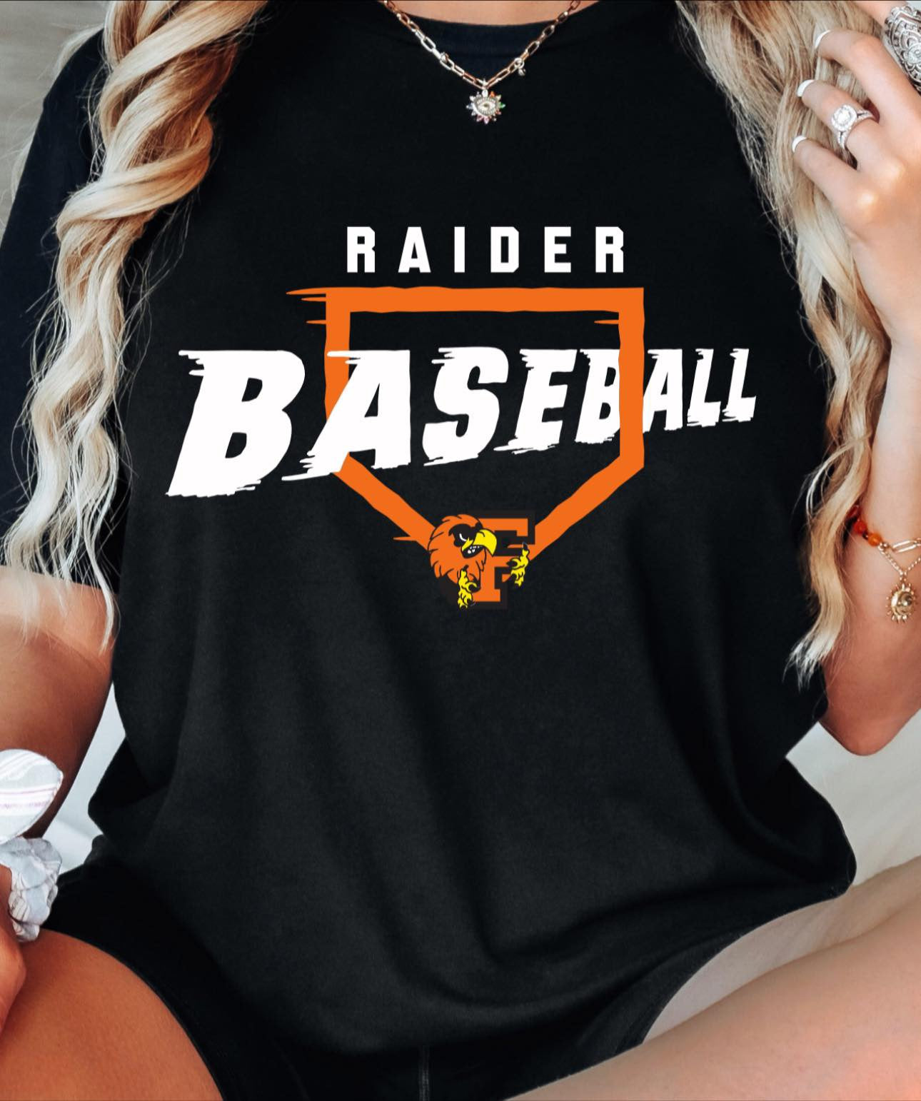 Raider Baseball In Plate