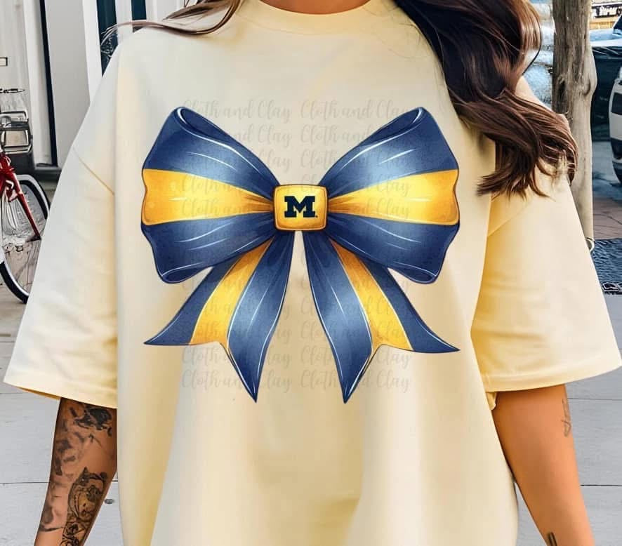 Maize and Blue Bow