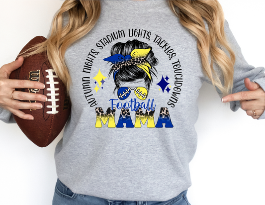 Football Mama Blue & Yellow