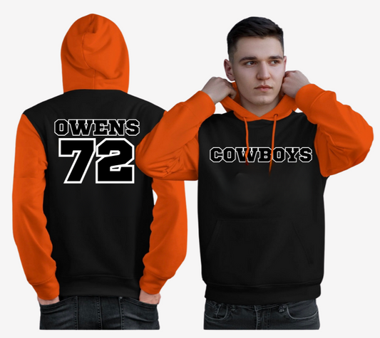 Cowboys Orange and Black Hoodie - Customizable