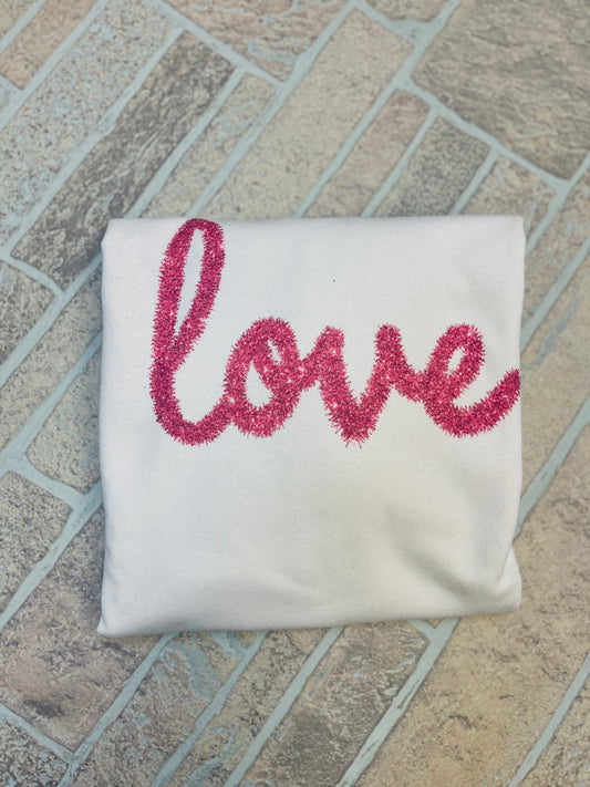 Faux Glitter Love